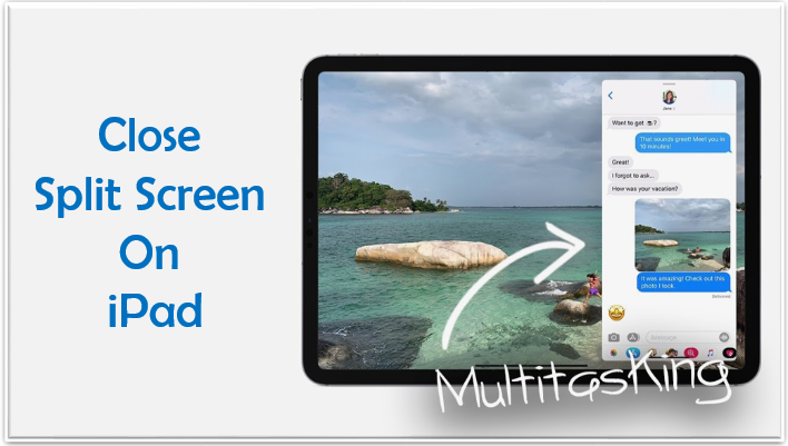 How to close split screen on iPad