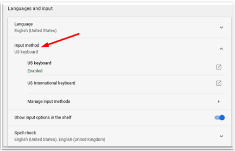 Change Keyboard Language on Chromebook